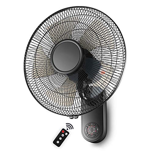FOOSKOO Ventilador de pared 18 Pulgadas De 60 Vatios Sacudiendo 3 Velocidades Cabeza Eléctrica Silenciosa Wall-Mounted Fan Con La Sincronización Del Controlador Remoto Función Industrial Hogar Y Comer Cover