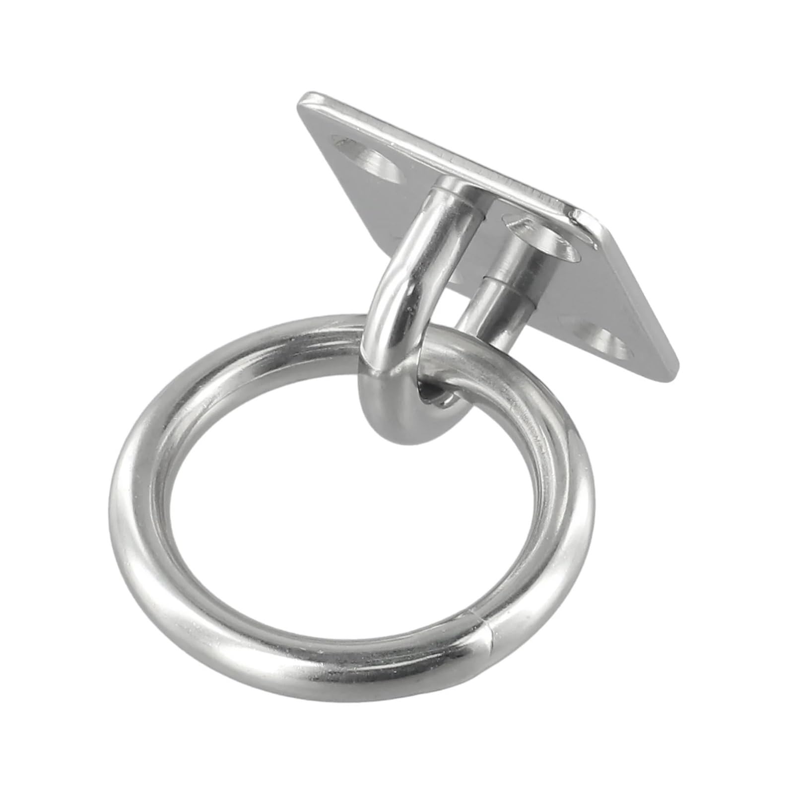 Luvafey Eye Plate 4pcs Stainless Steel Marine Eye Plate Hook with Round Ring Lashing Tie Down Boat Yacht Hardware 6mm for Wall Ceiling Boat Hardware Hanging