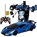 Produktbild SMUOO RC Transformator Roboter Auto, 1/18 Rahmen Fernbedienung Einschlüssel Verformt/Autospielzeug, 2 in 1 Elektronisch Transformers Toy Geschenk Zum Jungen Mädchen Kinder Geburtstag,Blau