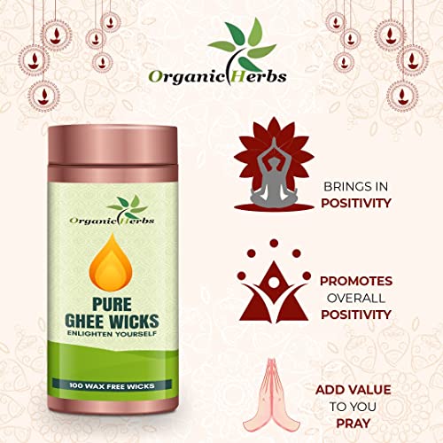 Mechas de Ghee Puras para Pooja Diya Batti 100 piezas miniatura 4