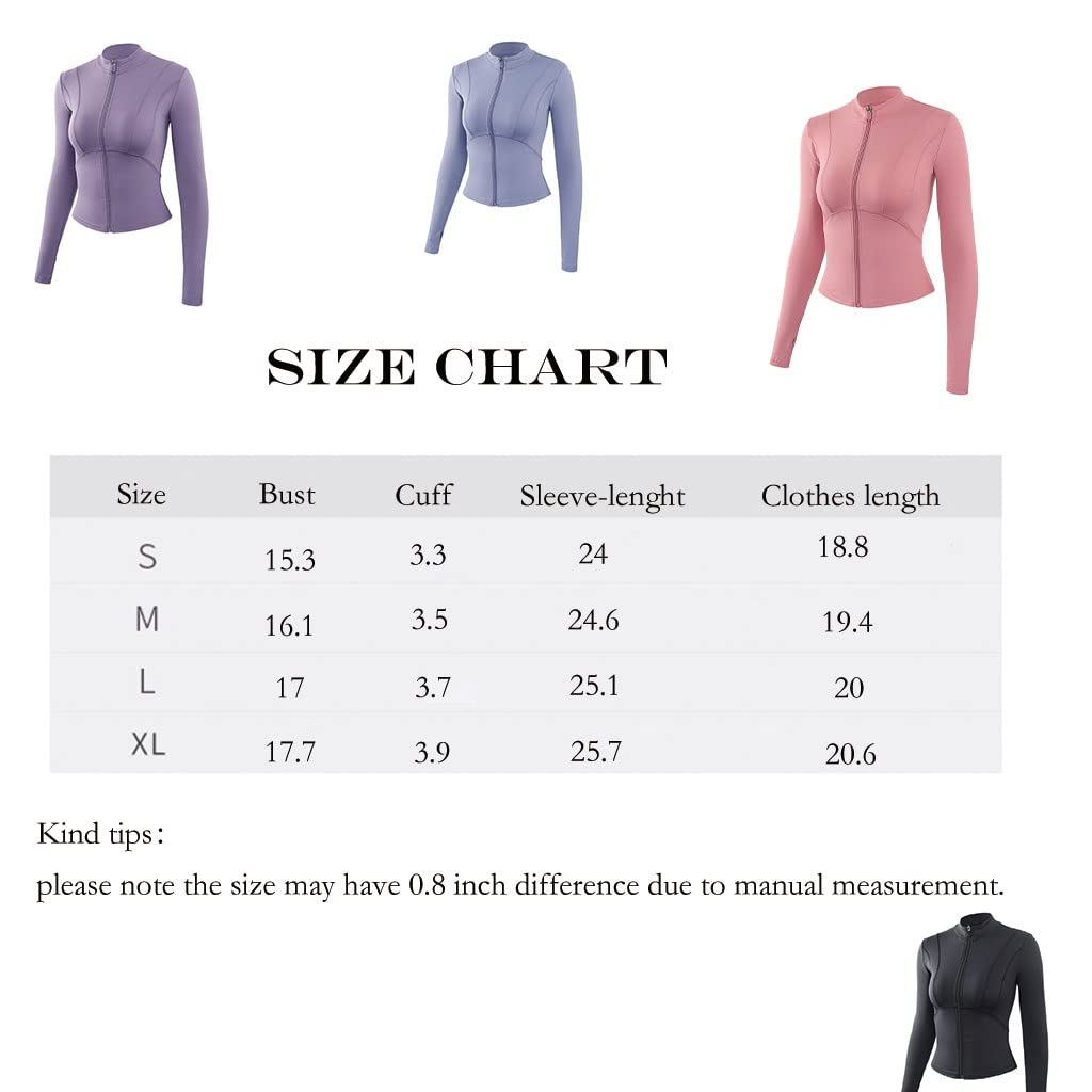 HSQMA Giacca da Pista con Zip Leggera E Stretchy da Donna, Giacca da Allenamento Atletico A Manica LungaTute da Ginnastica da Donna Fitness Yoga Corsa