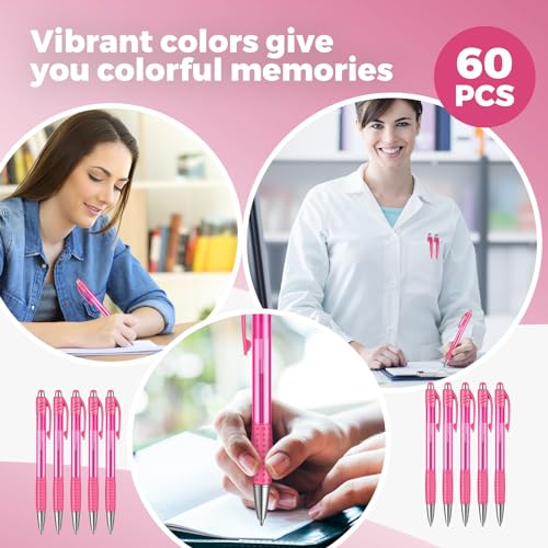 Cholemy 64 bolígrafos retráctiles de gel de tinta multicolor miniatura 5