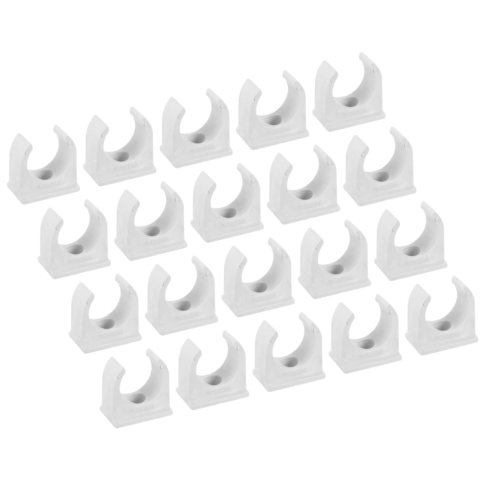 sourcing map 20PCS PVC U-Shaped Conduit Clip Push in Saddle for 20mm Tube Dia Securing for Conduit Hose