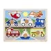 Melissa & Doug – 18980 – Fahrzeuge – 8-teiliges Holzpuzzle mit großem Knauf