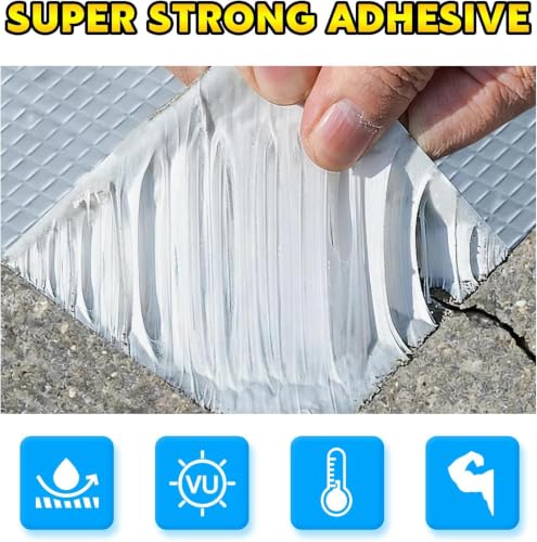 Image of LLPT Aluminum Butyl Tape White 6 Inch x 16.5 Feet 1 Pack | Waterproof Leak Repair, UV & Weather Resistant for Hatch Cover Flashing Boat Pipe RV Awning Roof Window Patch and Sealing