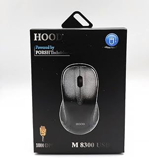 ماوس USB M8300 من هود/ 1000 نقطة لكل بوصة/ ضمان لمدة عامين