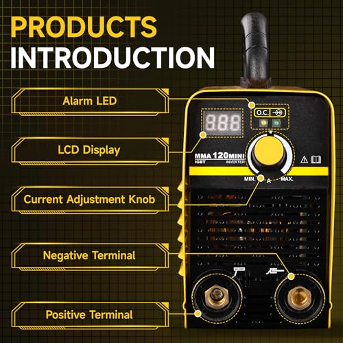 Sefaspe Stick Welder Machine, Mini Portable ARC MMA 110V 120A Welding Machine, IGBT Inverter Welder with Synergic Control, Hot Start, Arc force, Anti-Stick
