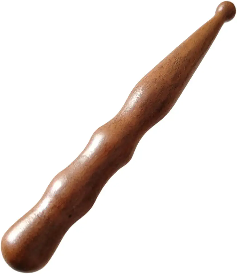 Caneta de massagem de sândalo Acupoint, ferramenta tradicional de reflexologia em bastão de acupressão de madeira para tecidos profundos, ferramenta de massagem meridiana para corpo, mão e