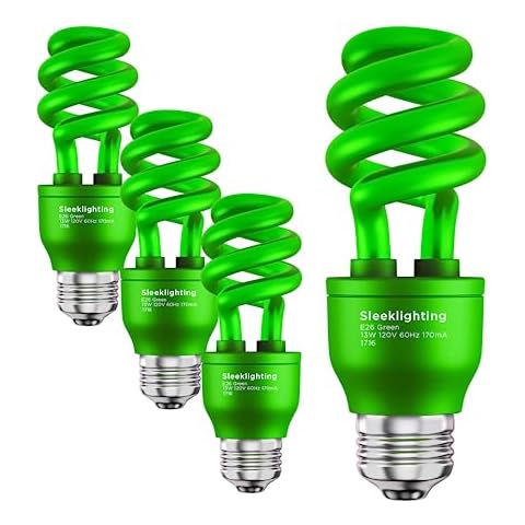 SLEEKLIGHTING 13 Watt Green CFL Bulbs Cover