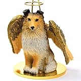 1 X Sheltie Angel Dog Ornament - Sable