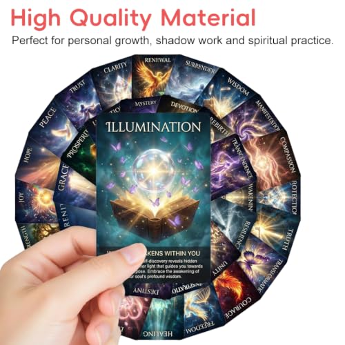 Image of PATPAT 36Pcs Higher Oracle Deck Cosmic Oracle Cards Desk with Messages