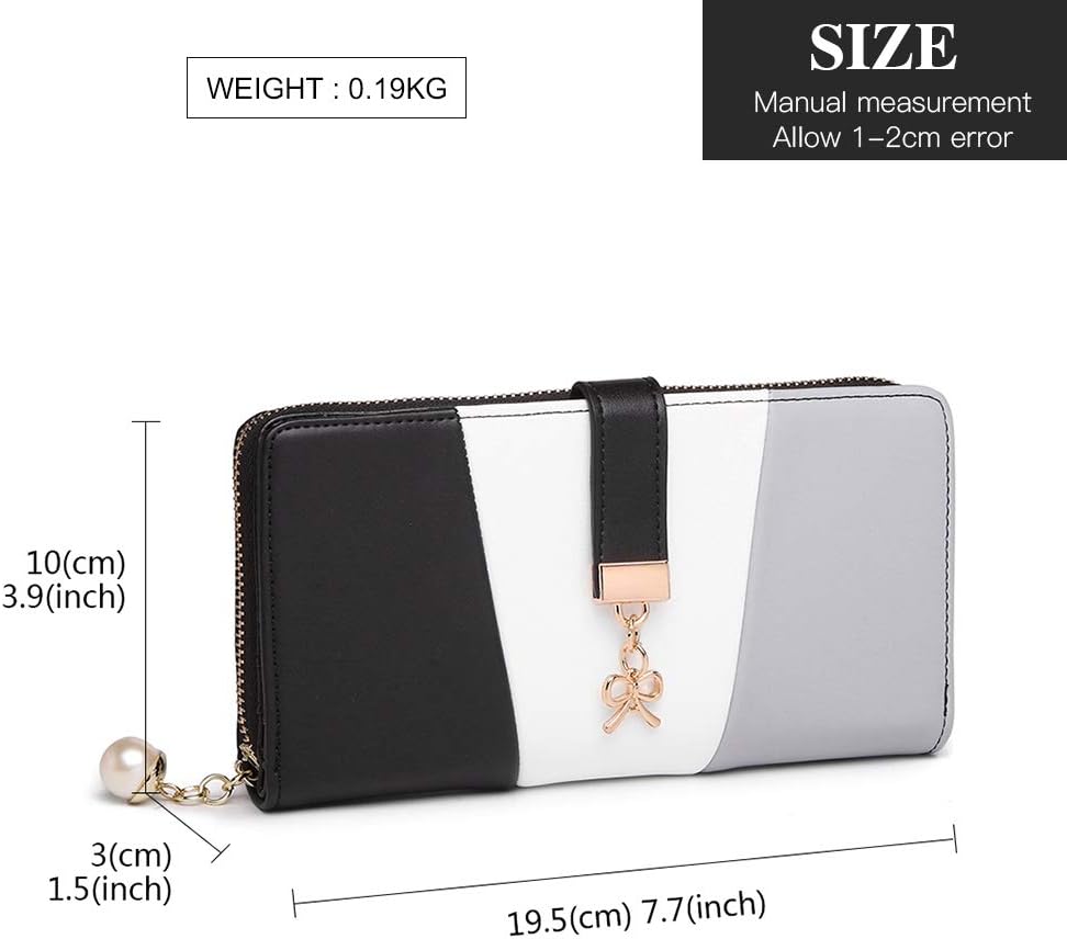Miss Lulu Look V-Shape Handbag with Purse for Women Shoulder Long Wallet 6 519J3lNOoHL. AC SL1010