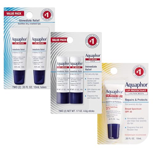 Aquaphor Lip Repair Lip Balm Variety Set, 5 Balms Total - image 1