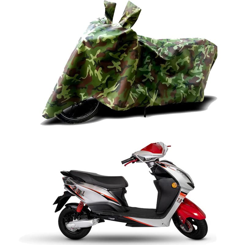 Image of 100% Water Resistant Full Bike Scooty Two Wheeler Body Cover Compatible for EeVe Xeniaa 2.0 /UV-Rays /Heat Protection /Birds Dropping /Scratchproof /Dust Proof /Waterproof /All Varients[Green MJ]
