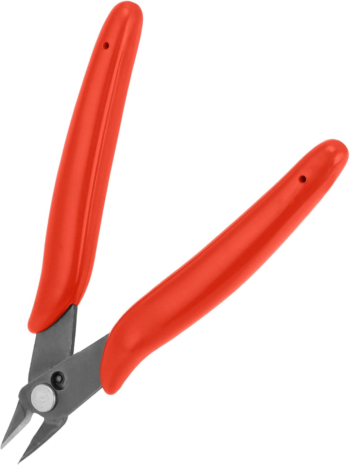 HOZEON 5 Pack 170 Micro Flush Cutters - 5 Inch Spring Loaded Diagonal Side Cutting Pliers for Electronics/Jewelry Making/Model Kits with Non-Slip Grip
