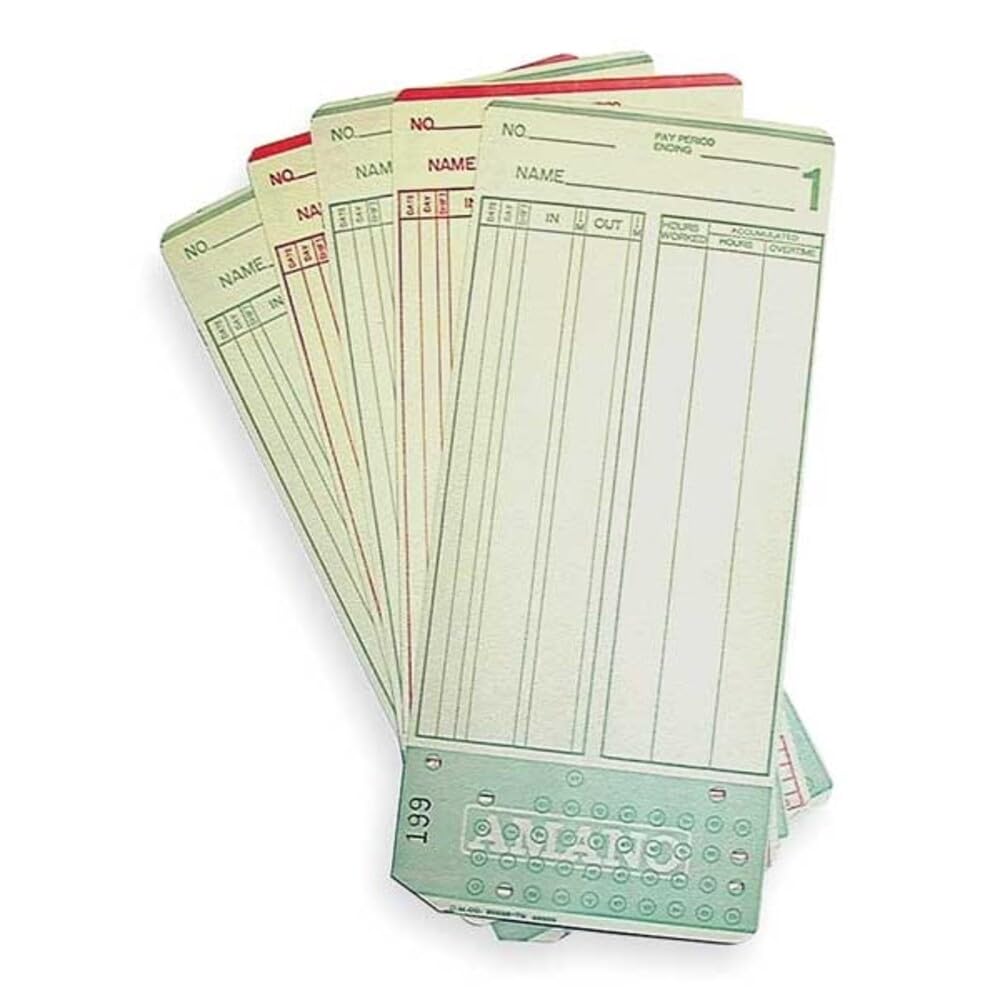 Amazon.com: AMANO MJR-7000 Time Cards Numbered 0-99 with 1000