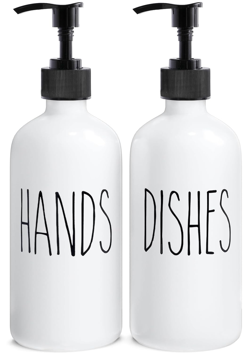 Photo 1 of MOMEEMO Soap Dispenser Set 2 Pack, Contains Dish and Hand Soap Dispenser. (White)