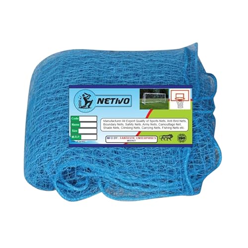NETIVO Net for Balcony for Pigeon - 10Ft X 6Ft Heavy Duty HDPE Bird Protection Net | Kabutar Jali for Balcony | Anti Bird & Monkey Safety Mesh (Blue)