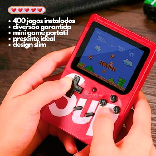 Mini Game Portátil SUP Game Box Plus: 400 Jogos na Memória Originais Pré-Carregados - Diversão Garan