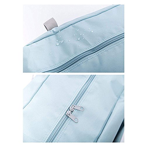 Unova Folding Travel Duffel Bag Packable Light Nylon Water Resistant Tote Weekend Getaway Overnight Carry-on Shoulder (Mint Green)