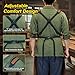 FOFSER Work Apron for Men, Wood Working Carpenter Apron with 10 Pockets/Loops, Heavy Duty Leather Tool Apron for Welding Worker, Workshop Machinist, Woodworker, Blacksmith, Adjustable M-XXL