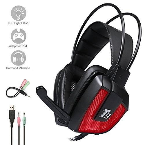 Gaming Headset for PS4,Xbox One,PC, Hizek Over Ear Gaming Headphone Noise Cancelling Headphones,LED  - //coolthings.us