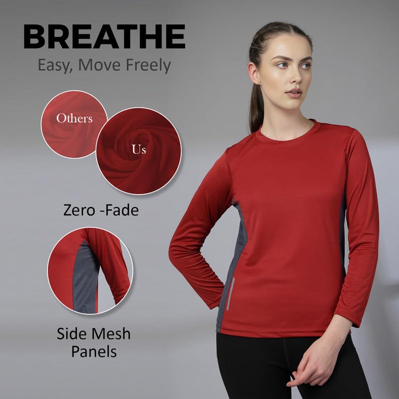 Image of CHKOKKO Tshirt for Woman Regular Fit Gym Workout Lightweight T Shirt for Women Breathable Round Crew Neck T Shirts for Sports Like Training, Running