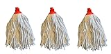 Pack de 3 Fregonas/Mopas de Microfibra. Color Blanco. 3 unidades