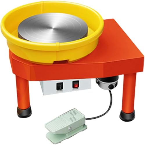 Huanyu Máquina de cerámica Máquina de cerámica Rueda de cerámica 250W (0.34hp) 30CM Máquina formadora de cerámica con pedal y lavabo desmontable