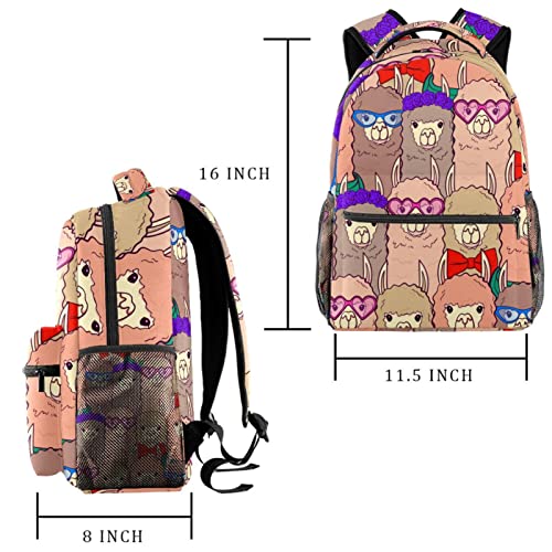 Sac à dos lamas avec accessoires tendance et poches de rangement intelligentes