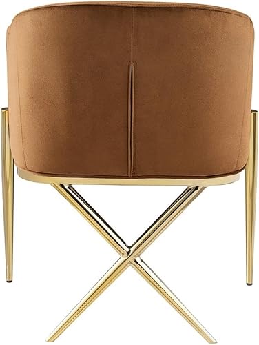 Miniatura 17 de Meridian Furniture Xavier Collection Modern | Silla de comedor tapizada de terciopelo contemporáneo con patas de acero resistentes en forma de X,