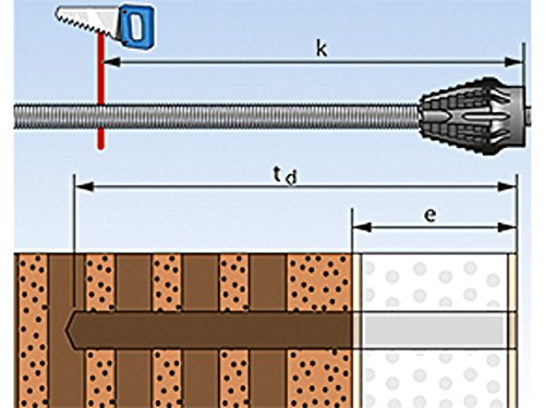 Fischer Thermax Befestigungsset 6 x 16/170 M12 Hochleistungsmörtel FIS V 300 T Multi Kleb und Dichtstoff KD-290 Zylinderbürste