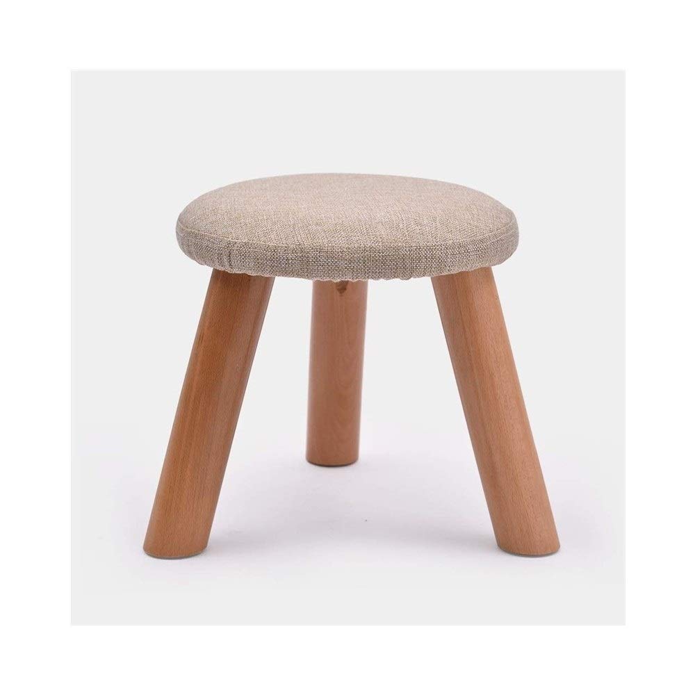 Repose-pieds en bois massif rembourré, petit tabouret de table basse 30 cm