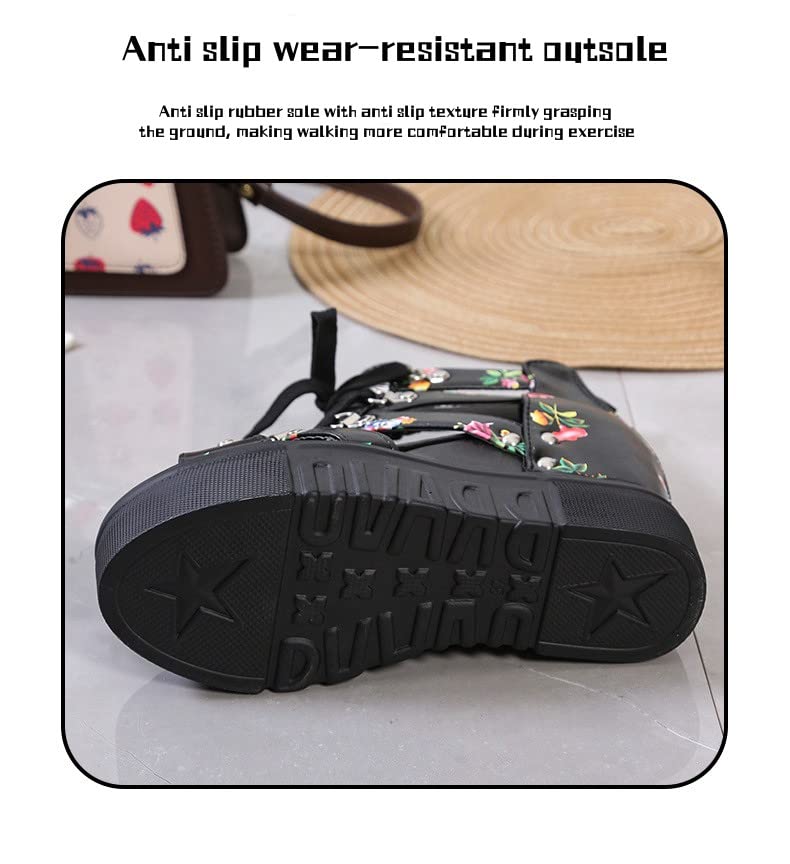 Women's Goth Punk Wedge Sandals Ankle Strap Cutout High Heel Roman Platform Pumps,Open Toe Lace-up Fish Mouth Summer Sandals4