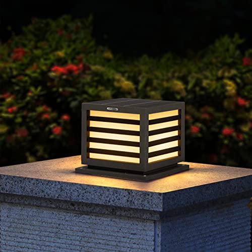Linkmoon Outdoor Solar Post Cap Light, Modern 3000K Luxury Led Landscape Lighting With Ip54 Waterproof For Fence Deck Garden Patio #TOP6