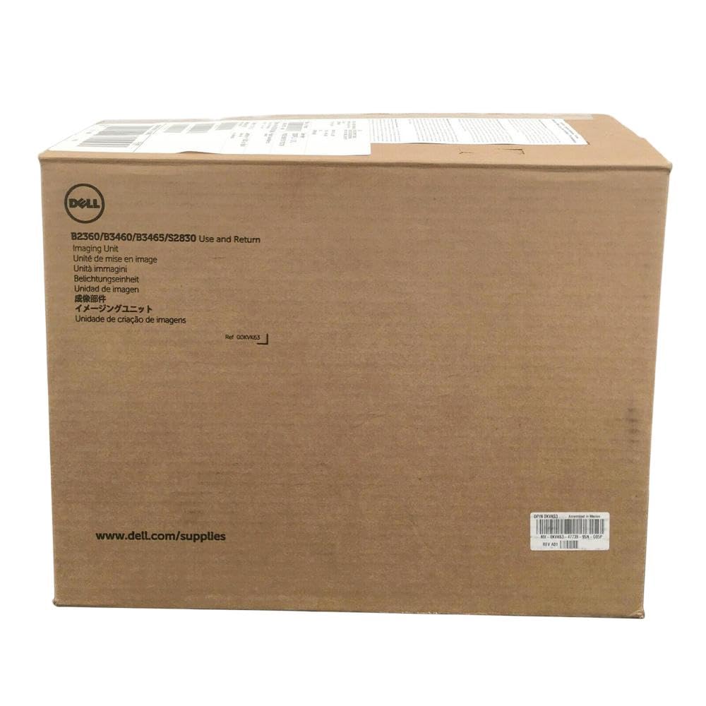 dell Imaging Unit, Drum Cartridge, 60K Pages (B2360d, B2360dn, KVK63 (60K Pages (B2360d, B2360dn, B3460dn, B3465dn, B3465dnf, S2830dn) KVK63, Original, dell B2360d/ B2360dn/)