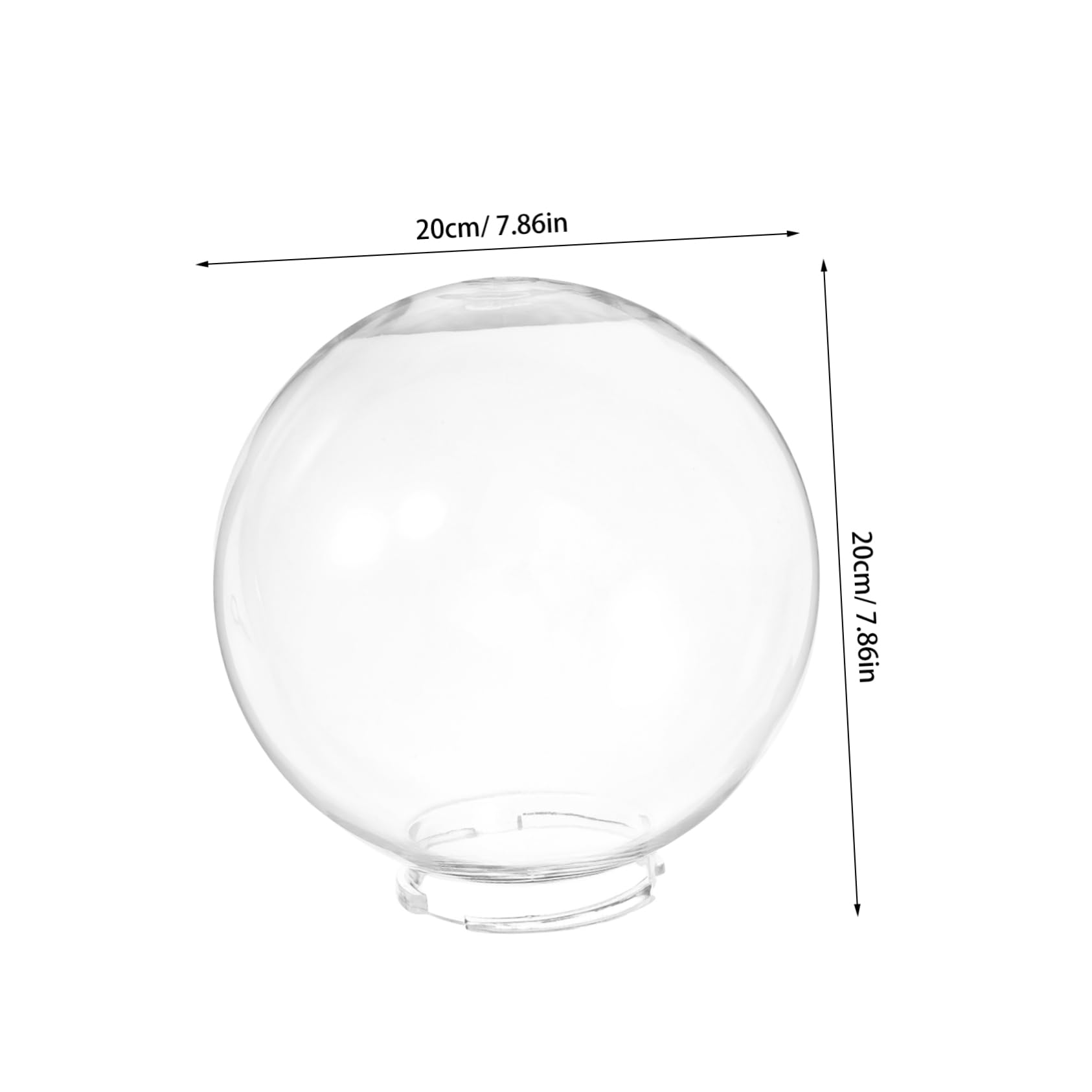 Sfera Coprilampada Trasparente in Plastica per Lampioni, Decorazione