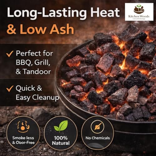 Image of Eco-Friendly Natural Wood Charcoal 1.2 KG | Long Burning Coal & Air Purifier Koyla for BBQ, Grilling, Cooking, Pooja, Dhoop, Havan & Gardening | Activated Charcoal for Indoor Plants