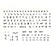 Large Print Keyboard Labels for PCs- Black-White by Datacal