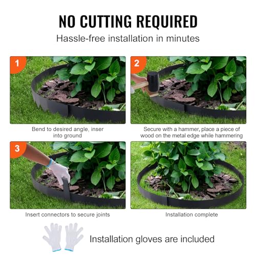 Vevor STEEL LANDSCAPE EDGING 6INCH*20FT Steel Landscape Edging, 6-Pack Steel Garden Edging Borders thumb #5
