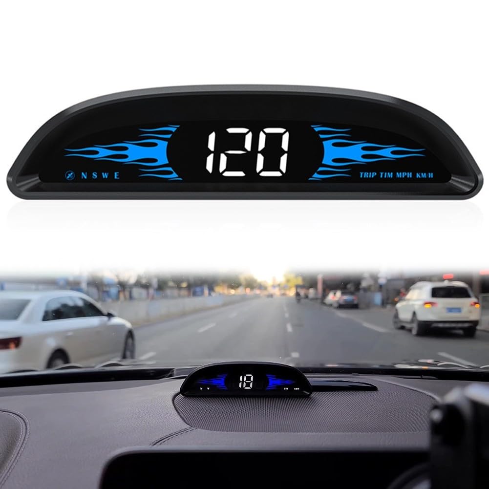 Car GPS Speedometer, Digital Speedometer Car HUD Head Up Display, Outdoor Off Road Car Heads-up Display
