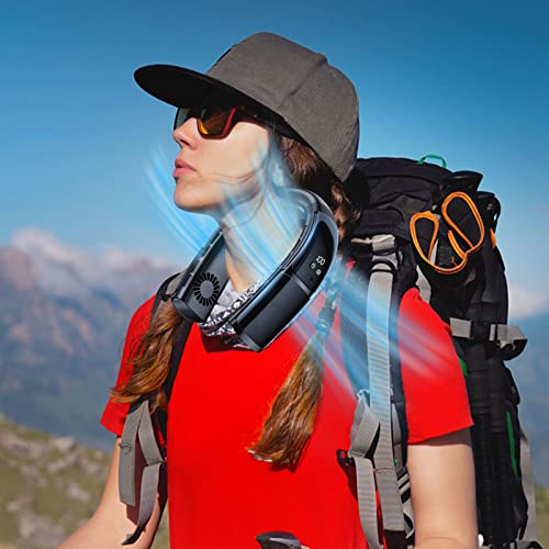 Dasigjid Portable Bladeless Neck Fan - 4000Mah Ice Porcelain Cold Wind Rechargeable Wearable Personal Fan With 360° Cooling Airflow, 5 Speeds, And Hands-Free Design - Ideal For Travel And Indoor Use #TOP6