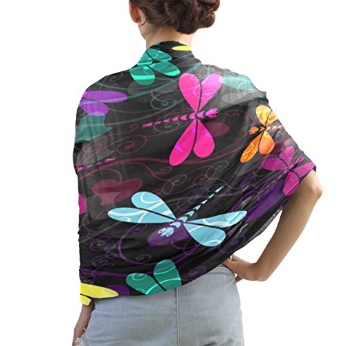 Use4 Fashion Colorful Dragonfly Damask Chiffon Long Scarf Shawl Wrap #TOP6