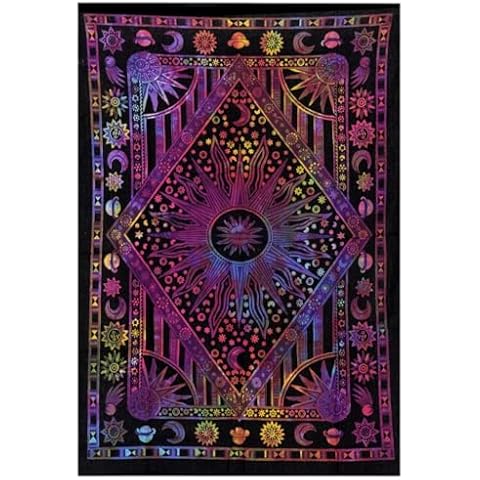 THE ART BOX Purple Hippie Mandala Tapestry Cover
