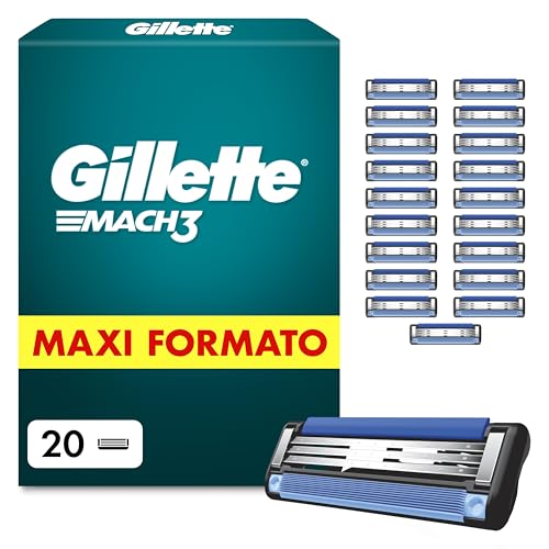 Gillette Mach3 Lamette di Ricambio per Rasoio da Uomo, Rasoi