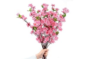10Pcs Spring Peach Blossom Cherry Plum Bouquet Branch