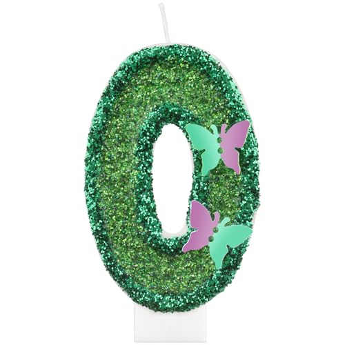 Velas de cumpleaños de mariposa con purpurina, velas de mariposa