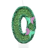 Velas de cumpleaños de mariposa con purpurina, velas de mariposa