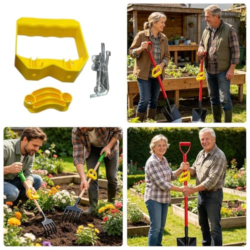 Mango para herramientas de jardín con extensión ajustable de pala 5