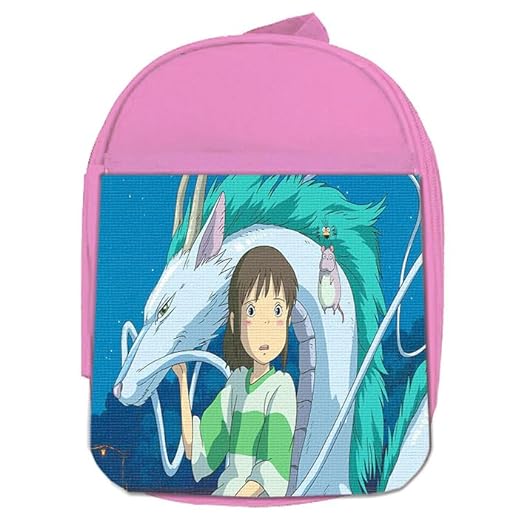 MERCHANDMANIA MOCHILA ROSA dragon pelicula el viaje de chihiro fantasia anime colegio picnic excursión deporte niños